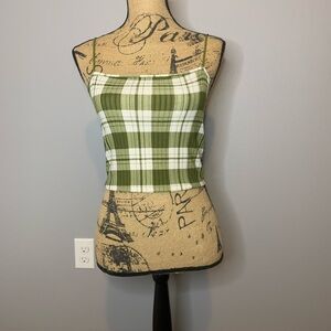 Green Plaid Women's Top